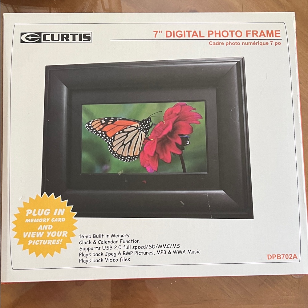 Curtis 7" Digital Photo Frame - Black